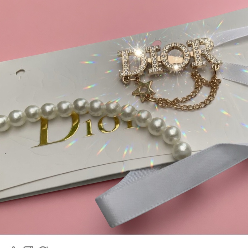 Dior Gold Logo Charm brooch